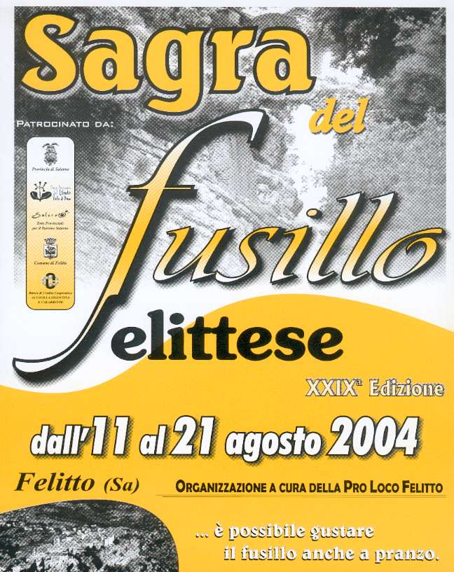 manifesto della 29 sagra del fusillo felittese