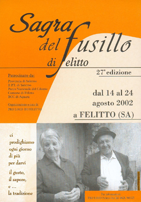 manifesto della 27 sagra del fusillo felittese