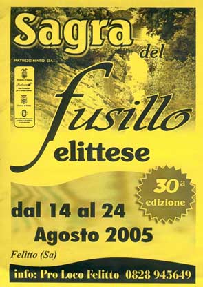 manifesto della 30 sagra del fusillo felittese