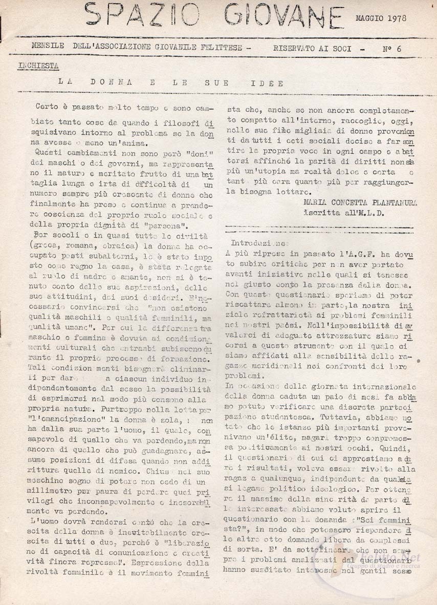 Spazio Giovane - n.6 - pag. 1