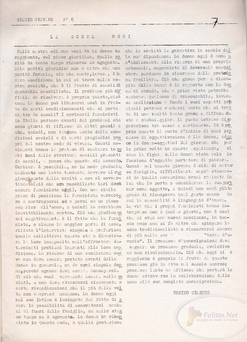 Spazio Giovane - n.6 - pag. 1